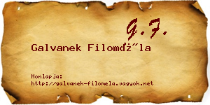Galvanek Filoméla névjegykártya